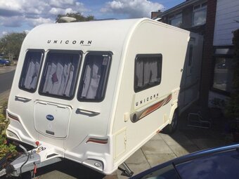 Bailey UNICORN SEVILLE, 2 berth, (2012) Used - Average condition for age Touring Caravan for sale