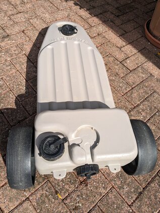 Wastemaster 38 litre grey waste water carrier on wheels  + cover