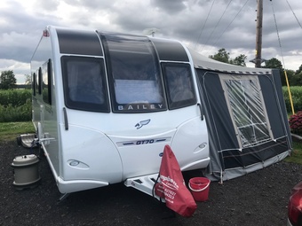 Bailey Pegasus Brindisi GT70, 4 berth, (2018) Used - Average condition for age Touring Caravan for sale