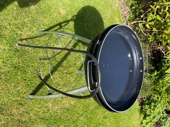 Cadac BBQ with reversible grill, paella pan and non stick liner, empty gas bottle available at extra cost