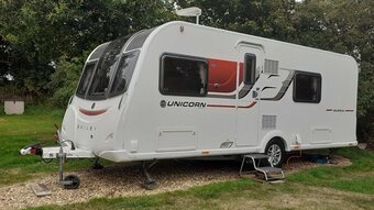 Bailey Unicorn Valencia, 4 berth, (2017) Used - Good condition Touring Caravan for sale
