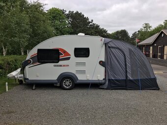 Swift Basecamp Plus, 2 berth, (2019) Used - Average condition for age Touring Caravan for sale