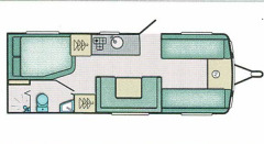 Swift Sprite Super Quattro FB - 8ft wide, 6 berth, (2019) Used - Good condition Touring Caravan for sale